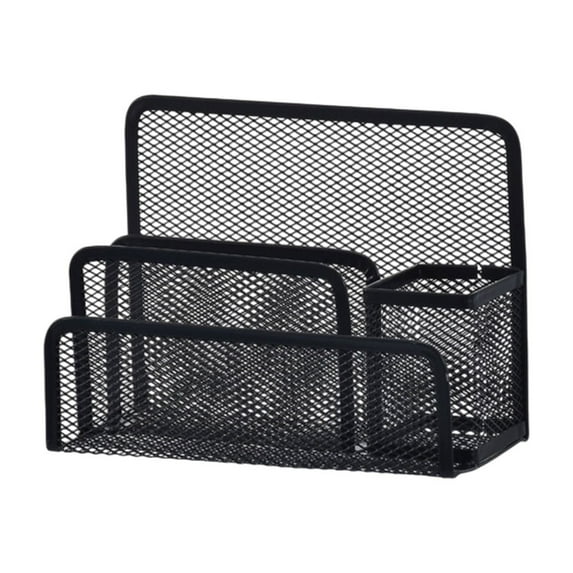 Desk Mail Organizer with Pen Holders Combination File Storage Stand with Compartments Home Office School Supplies