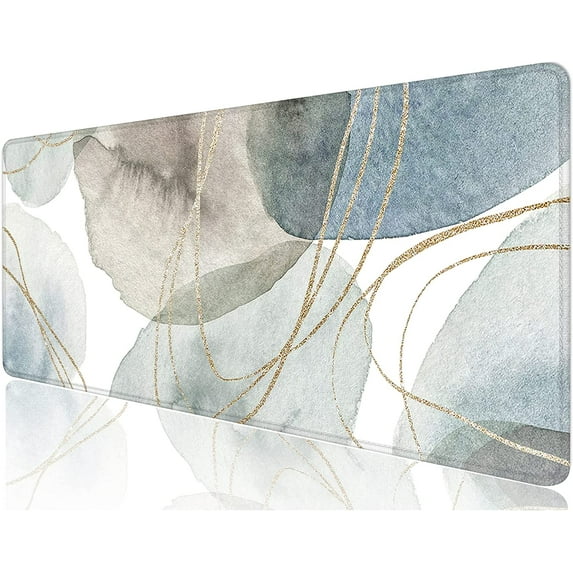 Desk Mat, 32" x 12" XXL Extended Large Gaming Mouse Pad, Desktop Decor Desk Pad, Cute Men Women Office Supplies and Accessories, XL Mouse Mat for Laptop & Keyboard, Minimalism Abstract Art