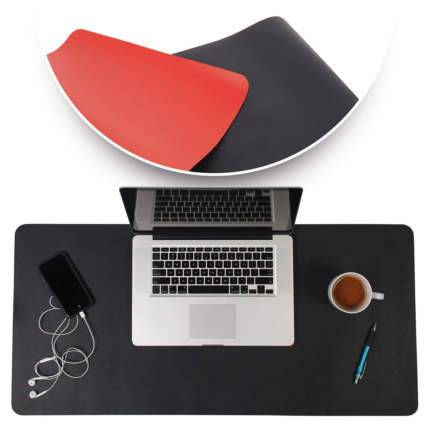 17x36 Desk Mat | Double-Sided Leather | Gaming, Writing & Typing Pad ...