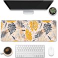 thumbnail image 1 of Desk Mat, Boho Palm Leaves Large Gaming Mouse Pad for Desk XL,Boho Tropical Leaves Desk Pad,Extended Big Computer Keyboard Mouse Pad with Non-Slip Base and Stitched Edge 31.5"x11.8", 1 of 1