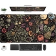 thumbnail image 1 of Desk Mat Botanical Witchery Mouse Pad Gaming Mat Dark Keyboard Mat, Long Mouse Mat XXL Extended Desktop Pad Computer Mats with Stitched Edges, Office Desk Accessory Home Decor 31.5" x 15.7", 1 of 13
