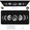 thumbnail image 1 of Desk Mat,Celestial Moon Phases Extended Gaming Mouse Pad for Office Work & Game,Computer Keyboard Mouse Mat Desk Non-Slip Rubber Base Large Mousepad with Stitched Edges, 31.5x15.7inch, 1 of 6