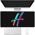 thumbnail image 1 of Desk Mat, Colorful Letter H Extended Gaming Mouse Pad Large, 35.4"x15.7" Big Mouse Pad with Non-Slip Base and Stitched Edge, Long Computer Keyboard Mouse Mat for Home Office Work, 1 of 6