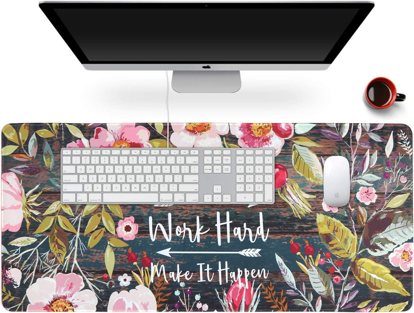 Desk Mat, Extended Gaming Cute Mouse Pad 35.4" x 15.7" XXL Laptop ...