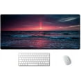 thumbnail image 1 of Desk Mat, Extended Gaming Mouse Pad (35.4x15.7 in), Large Non-Slip Rubber Base Mousepad with Stitched Edges, Waterproof Keyboard Mouse Mat Desk Pad for Work, Office, Home - Sunset Over The sea, 1 of 6
