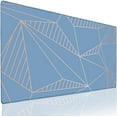 thumbnail image 1 of Desk Mat, Extended Gaming Mouse Pad Large 31.5" x 15.7" XL Keyboard pad with Stitched Edges Non Slip Base, Water-Resistant Computer Laptop Desk Pad for Office and Home (Blue Geometry), 1 of 6