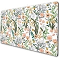 thumbnail image 1 of Desk Mat, Extended Large Gaming Mouse Pad, XXL Keyboard Pad Desktop Protector Mat（31.5x15.75 in）, Mousepad with Non-Slip Rubber Base and Tightly Stitched Edges, Beautiful Floral, 1 of 6