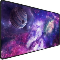 Desk Mat, Gaming Mouse Pad, Extra Large Mouse Pad, Waterproof XL Extended Mouse Pad with Stitched Edge, Non-Slip Large Ergonomic Mouse Pad for Computer Laptop, 31.5"x15.7" x 0.12", Galaxy