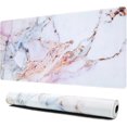 thumbnail image 1 of Desk Mat, Gaming Mouse Pad Large, XL Mousepad, Keyboard Mat with Non Slip Base, Extended Laptop Desk Pad Matt, Computer Mat for Office Vanity Desktop Table Writing, Pink Marble, 1 of 6