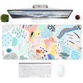 thumbnail image 1 of Desk Mat, Gaming Mouse Pad Large, XXL Keyboard Mat, Long Mousepad Matt with Stitched Edges, Non Slip Computer Mat, Extended Laptop Desk Pad Pattern Cute for Office Desktop, Boho Blue, 1 of 7