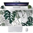 thumbnail image 1 of Desk Mat Green Plant Leaf Large Mouse Pad Desk Pad Tropical Boho Desk Accessories for Women Office Decor Laptop Keyboard Mouse Mat XXL Mousepad 31.5X15.7 Non-Slip Rubber Base, 1 of 6
