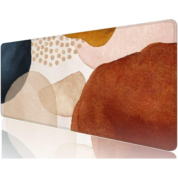 Desk Mat, Large Mouse Pad, 31.5" x 11.8" XXL Extended Gaming Mousepad, Desktop Decor Desk Pad, Cute Men Women Office Supplies and Accessories, XL Mouse Pad for Laptop & Keyboard, Abstract Art