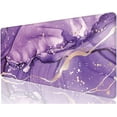 thumbnail image 1 of Desk Mat, Large Mouse Pad, 31.5" x 11.8" XXL Extended Gaming Mousepad, Desktop Decor Desk Pad, Cute Men Women Office Supplies and Accessories, XL Mouse Pad for Laptop & Keyboard, Purple Marble, 1 of 6