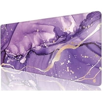 Desk Mat, Large Mouse Pad, 31.5" x 11.8" XXL Extended Gaming Mousepad, Desktop Decor Desk Pad, Cute Men Women Office Supplies and Accessories, XL Mouse Pad for Laptop & Keyboard, Purple Marble