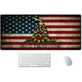 thumbnail image 1 of Desk Mat,Large Mouse Pad 35.4" x 15.7" XXL Extended Gaming Mouse Pad Mat with Non-Slip Base Stitched Edge Mousepad for Computer,Office,Keyboard and Laptop - Don''t Tread On Me American US Flag, 1 of 6