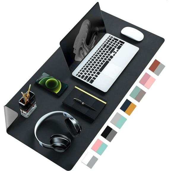 Desk Mat Large Protector Pad - Multifunctional Single-Sided Office Desk Pad,Smooth Surface Soft Mouse Pad, Waterproof Desk Mat for Desktop, Pu Leather Desk Cover for Office/Home(24" x 12inch")