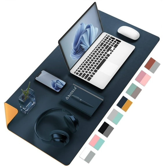 Desk Mat Large Protector Pad - Multifunctional Single-Sided Office Desk Pad,Smooth Surface Soft Mouse Pad, Waterproof Desk Mat for Desktop, Pu Leather Desk Cover for Office/Home(24" x 12inch")
