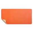 thumbnail image 1 of Desk Mat Leather Cork Desk Pad with Lock Edge 23.6"x11.8" Desk Mat Protector with PU Leather Valet Tray Organizer Large Mouse Pad Desk Writing Pad for Office and Home Orange, 1 of 5