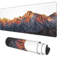 thumbnail image 1 of Desk Mat, Mountains at Sunset Extended Gaming Mouse Pad Large, 31.5"x11.8" Big Mouse Pad with Non-Slip Base and Stitched Edge, Long Computer Keyboard Mouse Mat for Home Office Work, 1 of 6
