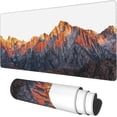 thumbnail image 1 of Desk Mat, Mountains at Sunset Extended Gaming Mouse Pad Large, 35.4"x15.7" Big Mouse Pad with Non-Slip Base and Stitched Edge, Long Computer Keyboard Mouse Mat for Home Office Work, 1 of 6