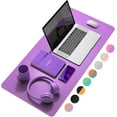 thumbnail image 1 of Desk Mat, Mouse Pad,Waterproof Desk Pad,Large Mouse pad for Desk, Leather Desk Pad Large for Keyboard and Mouse,Dual-Sided Mouse Mat for Office (31.5" x 15.7", Aconite Violet+Eosine Pink), 1 of 6