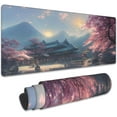 thumbnail image 1 of Desk Mat, Spring Cherry Blossoms Extended Gaming Mouse Pad Large, Fantastic Shrine Desk Mat with Non-Slip Base and Stitched Edge, Long Computer Keyboard Mouse Mat for Home Office Work 31.5"x15.7", 1 of 7