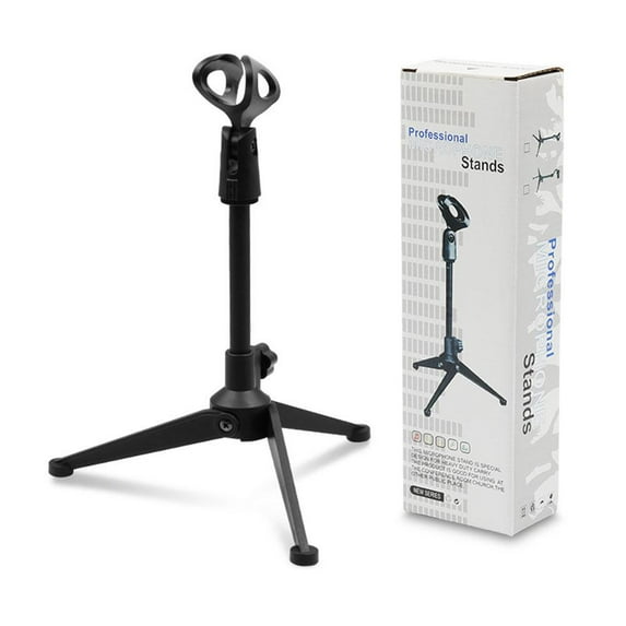 Desk Mic Stand Upgraded Adjustable Table Microphone Stand with Mic Clip Diameter Microphone 1.7 inch K3R4 For Max