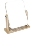 thumbnail image 1 of Desk Mirror, Wooden Mirror 360 Degree Portable Adjustable Table Desk Mirror Bathroom Living Room Shave Makeup Mirror (Extra Large), 1 of 6