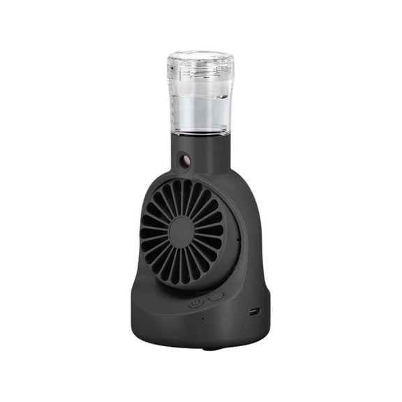 Desk Misting Fan,Bottle Water Portable Adjustable Angle Humidifier Fan for Office Home Dorm Desktop,Black