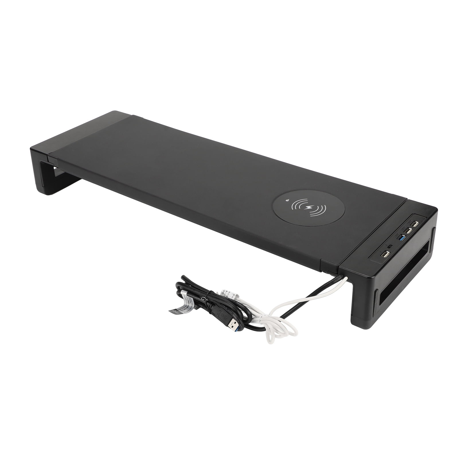 Desk Monitor Stand Riser With Drawer, Monitor Riser With 15W Wireless