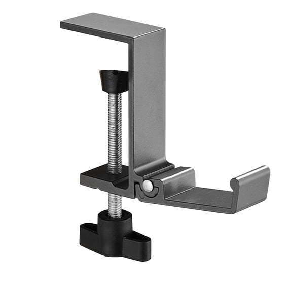 Desk Mount Bag Holder Hook Clamp,Aluminum Foldable Headphone Holder for Desk,Headset Stand for Desk,Backpack Holder Hook for Desk,Table Bag Hook,Under Desk Clamp Hook for Gaming PC Accessories