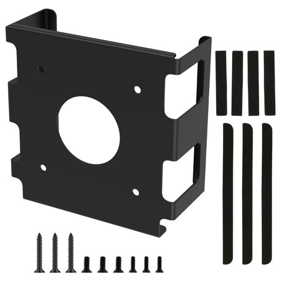 Under Desk Mount Bracket Carbon Steel Under Desk Laptop Mount with Shock Absorbing Strips Effective Protection Monitor Holder Rack Compatible with Mini M4/M4 Pro