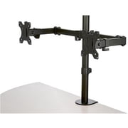 Desk Mount Dual Monitor Arm - Crossbar - Articulating - Steel