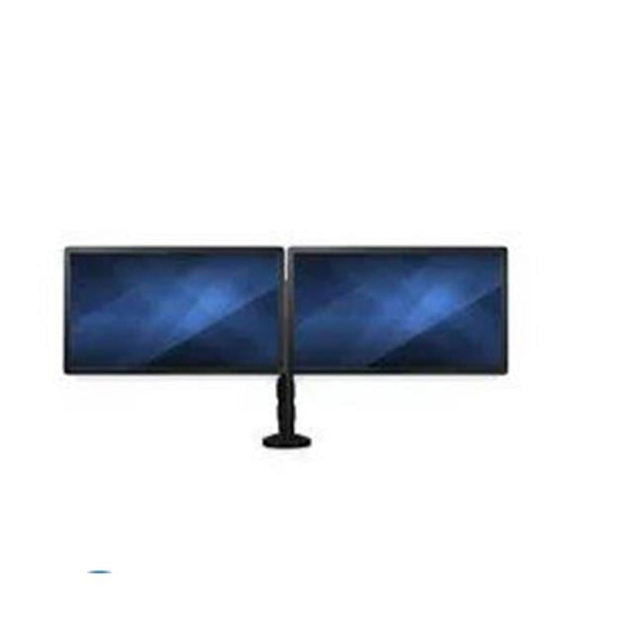 Desk Mount Dual Monitor Arm for Up to 27 in. Monitors Stand A Single Low-Profile Base