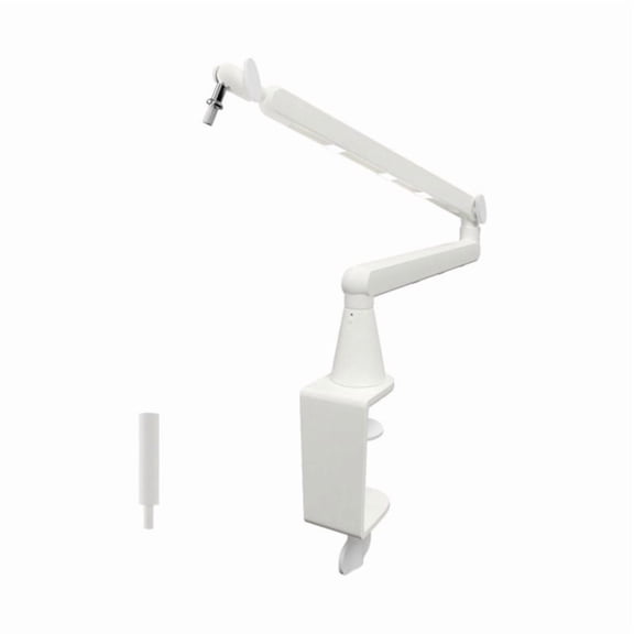 Desk Mount Microphone Boom Kit with Extending Pole, Heavy-Duty Aluminum Mic Stand for Streaming