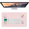 thumbnail image 1 of Desk Mouse Pad, 23.6" x 11.8" PU Leather Desk Mat, Extended Mouse Pad, Waterproof Desk Blotter Protector, Ultra Thin Small Laptop Keyboard Mat, Non-Slip Desk Writing Pad for Office Home, 1 of 6