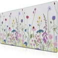 thumbnail image 1 of Desk Mouse Pad Flower Keyboard Mat, Mouse Pads Office Desk Pad, The Mousepad Non-Slip Rubber Base Waterproof with Stitched Edges, 35.4" X 15.7" for Work/Game/Office/Home Floral Nature Plant, 1 of 7