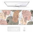 thumbnail image 1 of Desk Mouse Pad, Large Gaming Mousepad, XXL Desk Pad, Extended Long Superior Micro-Weave Cloth Non-Slip Rubber Big Computer Mouse Mat for Gamer, Office & Home, 35" x 15", Brown Boho Leaves, 1 of 15