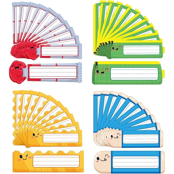Desk Name Plates for Classroom - 36Pcs Personalized Student Desk Name Tags Stickers for Kids Self Adhesive Names Labels for Kindergarten Preschool Elementary Back to School Teach Supplies