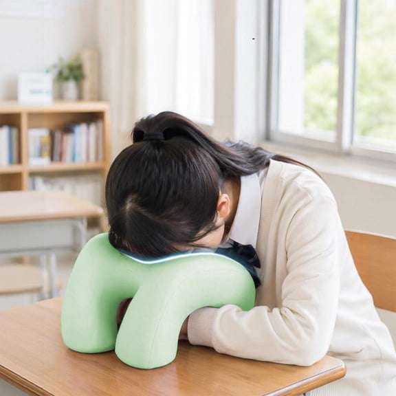Desk Nap Pillow, Face Down Sleep Cushion, hollow-center foam design with removable washable cover, for office, travel and desktop rest