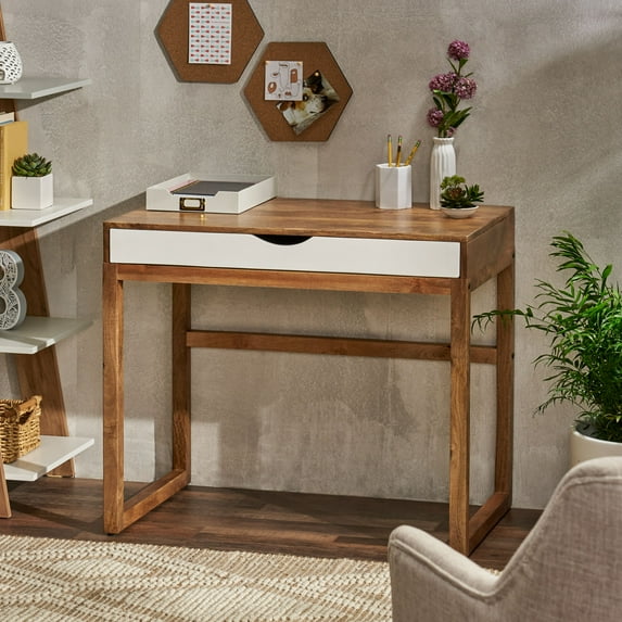 Work Surface, DESK, Natural Office Workstation,Solid Wood+Mdf Desk for Office, Furniture, Office, Desks & Work Surfaces DESK