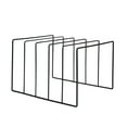 thumbnail image 1 of Desk Organization Matte Black Collection Letter Sorter, Wrought Five Grid Bookstand Book Storage Rack Display Rack Study Storage Rack, 9.84x4.72x4.72 inch, 1 of 3