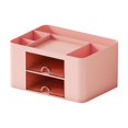 thumbnail image 1 of Desk Organizer With 2 Drawer Multi Functional Pencil For Desk, 7-Compartment Plastic Desktop Caddy, 7.67 x 5.51 x 3.93 in, No-Assembly Storage Box for Office, Study, Home, 1 of 6