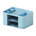 thumbnail image 1 of Desk Organizer With 2 Drawer Multi Functional Pencil For Desk, 7-Compartment Plastic Desktop Caddy, 7.67 x 5.51 x 3.93 in, No-Assembly Storage Box for Office, Study, Home, 1 of 6