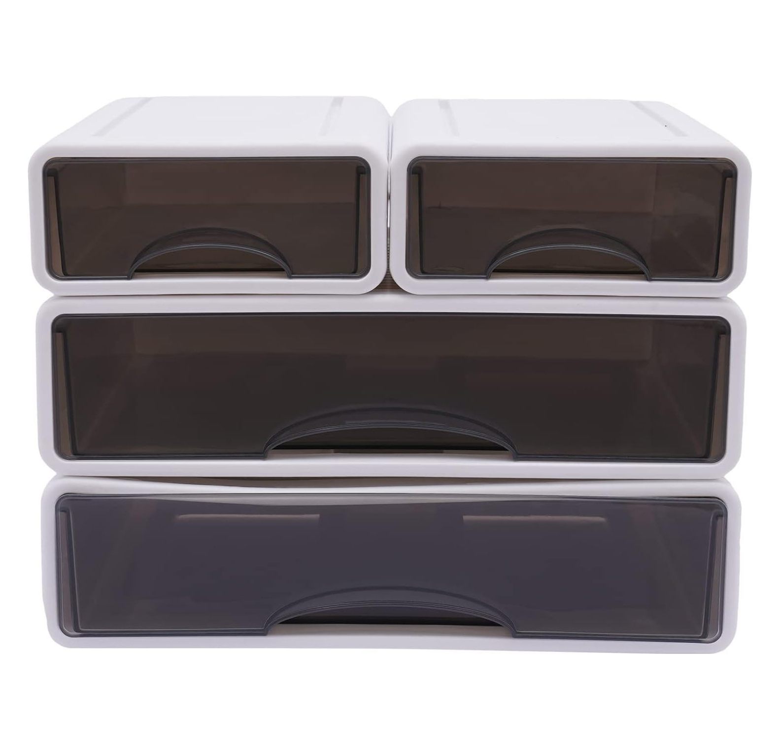 Desk Organizer with 4 Drawers, Desk Storage Box, Stackable Office