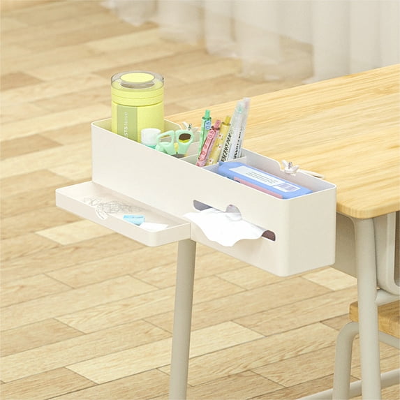 Desk Organizer, Desktop Storage Rack with Drawer, Multi-Compartment Book Stand, Workspace Decluttering Solution