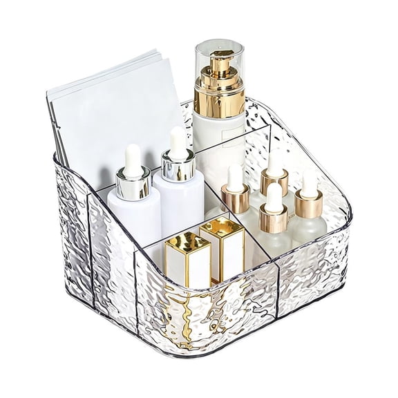 Desk Organizer Large Capacity Slanted Desktop Storage, Multi-Lattice Cosmetic Sundries Storage Box for Dormitory Office Home
