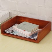Bindertek Mahogany Stacking Wood Letter Tray - Desk Organizer For Paperwork, Fits With Other Bindertek Organizers