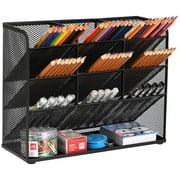 Desk Organizer, Multi-Functional Pen Holder,Desktop Stationary Organizer,Cosmetic Storage Rack,Storage Rack for School Home Office Art Supplies
