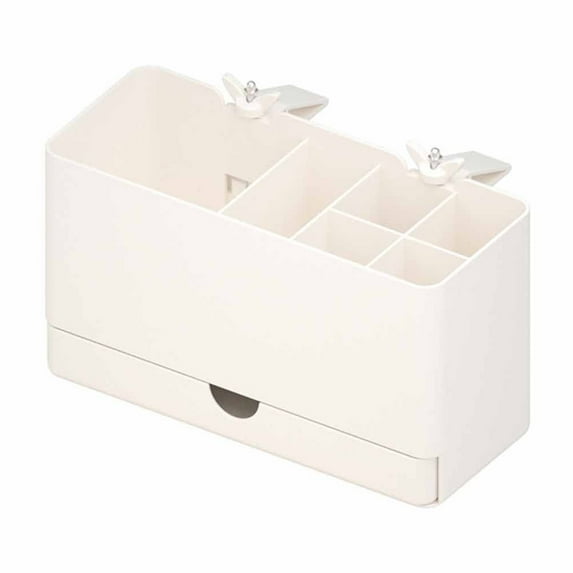 Desk Organizer with Multiple Compartments for Office Supplies - Sturdy Plastic Brush Pot with Stable Triangular Structure for Easy Access and Clutter-Free Workspace